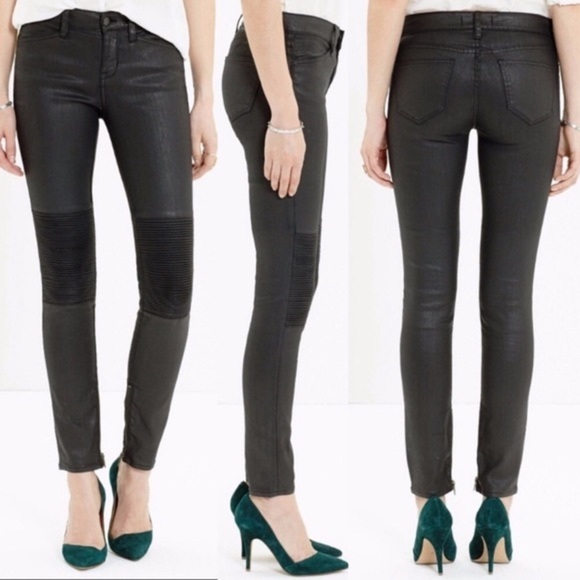 madewell •skinny skinny racetrack coated moto jean - Picture 11 of 12